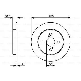 Jeu de 2 disques de frein arrière BOSCH 0 986 479 420