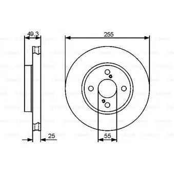 Jeu de 2 disques de frein avant BOSCH 0 986 479 422