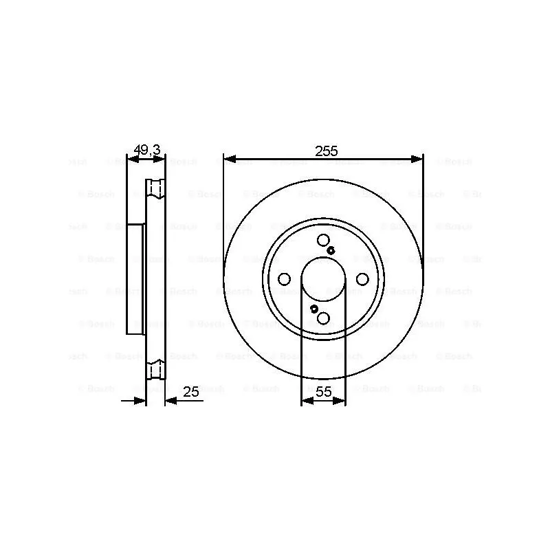 Jeu de 2 disques de frein avant BOSCH 0 986 479 422