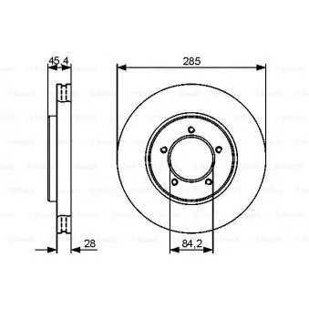 Jeu de 2 disques de frein avant BOSCH 0 986 479 427