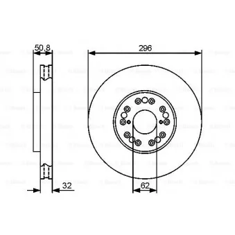Jeu de 2 disques de frein avant BOSCH 0 986 479 429