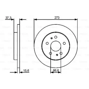 Jeu de 2 disques de frein avant BOSCH