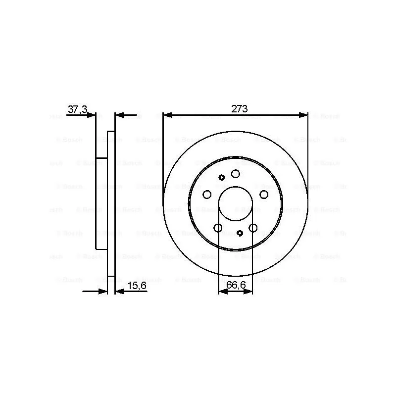 Jeu de 2 disques de frein avant BOSCH 0 986 479 432