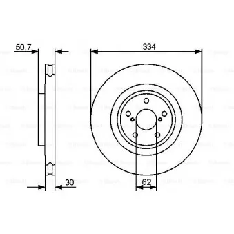 Disque de frein avant gauche BOSCH 0 986 479 433