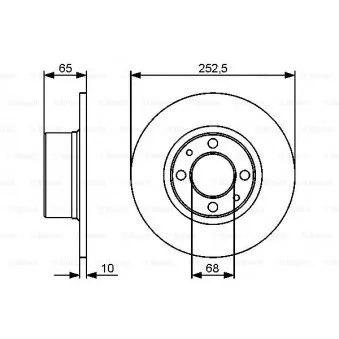 Jeu de 2 disques de frein avant BOSCH 0 986 479 435