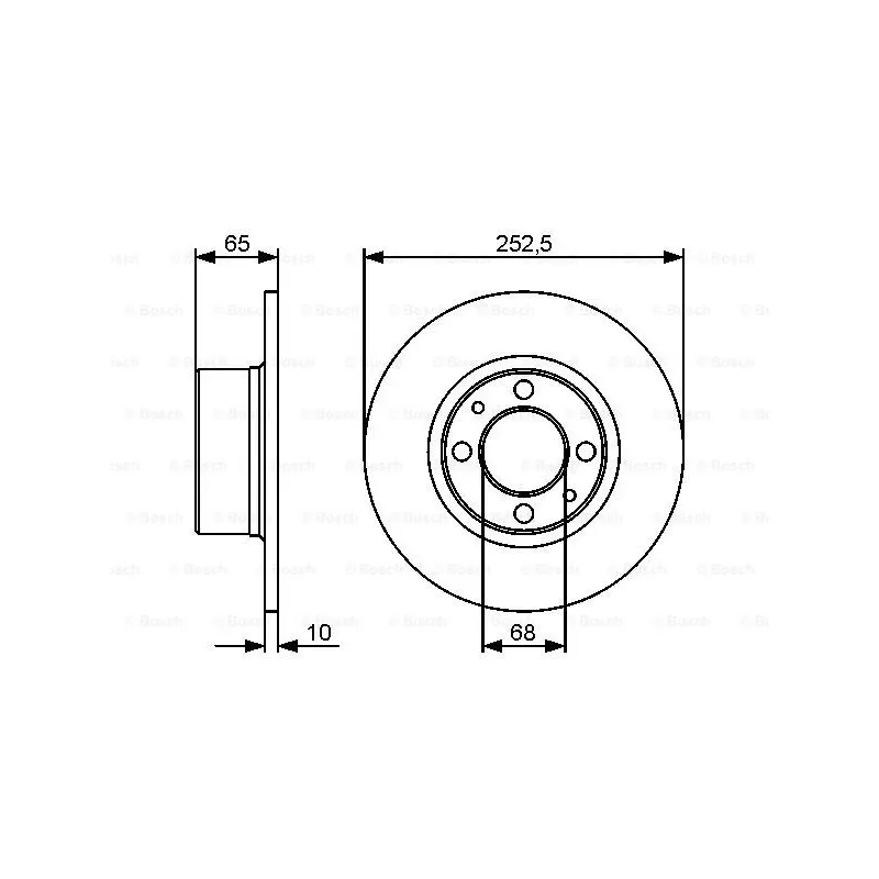 Jeu de 2 disques de frein avant BOSCH 0 986 479 435