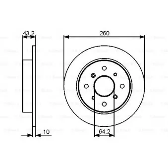 Jeu de 2 disques de frein arrière BOSCH 0 986 479 447