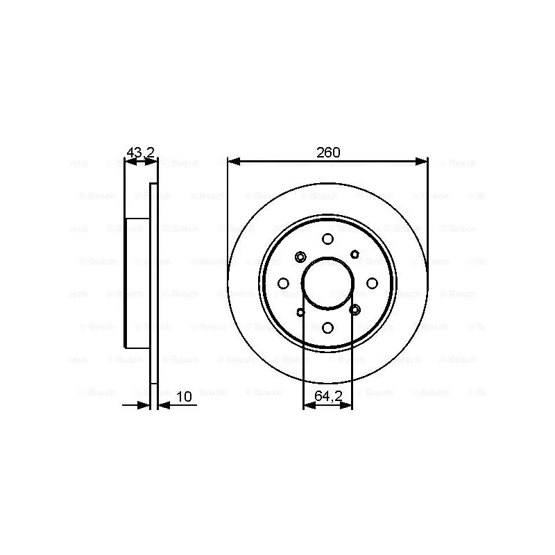Jeu de 2 disques de frein arrière BOSCH 0 986 479 447