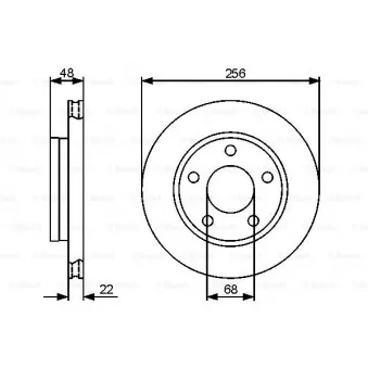 Jeu de 2 disques de frein arrière BOSCH 0 986 479 463