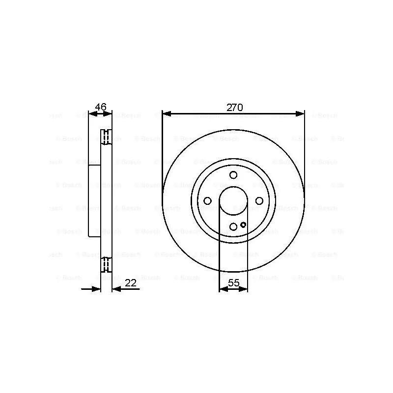 Jeu de 2 disques de frein avant BOSCH 0 986 479 472