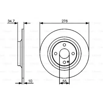 Jeu de 2 disques de frein arrière BOSCH 0 986 479 473