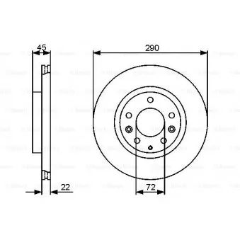 Jeu de 2 disques de frein avant BOSCH 0 986 479 474
