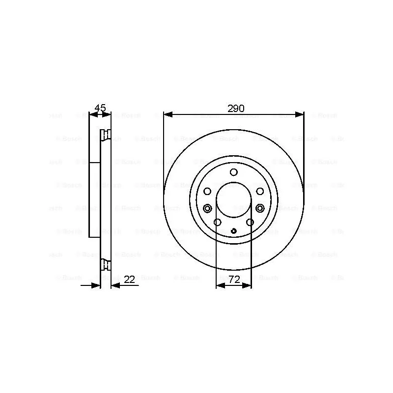 Jeu de 2 disques de frein avant BOSCH 0 986 479 474