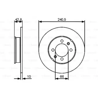 Jeu de 2 disques de frein arrière BOSCH 0 986 479 478
