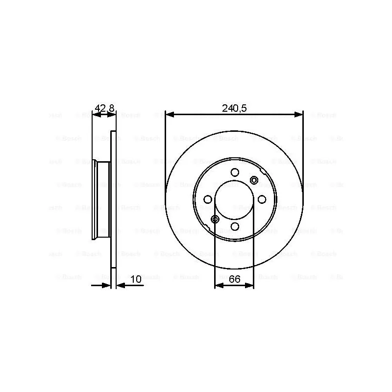 Jeu de 2 disques de frein arrière BOSCH 0 986 479 478
