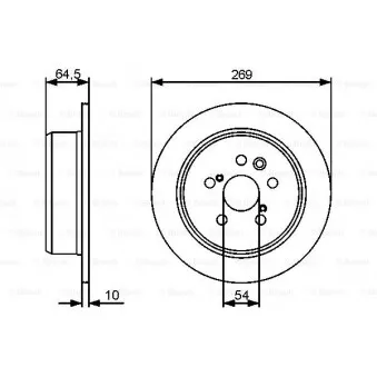 Jeu de 2 disques de frein arrière BOSCH 0 986 479 483