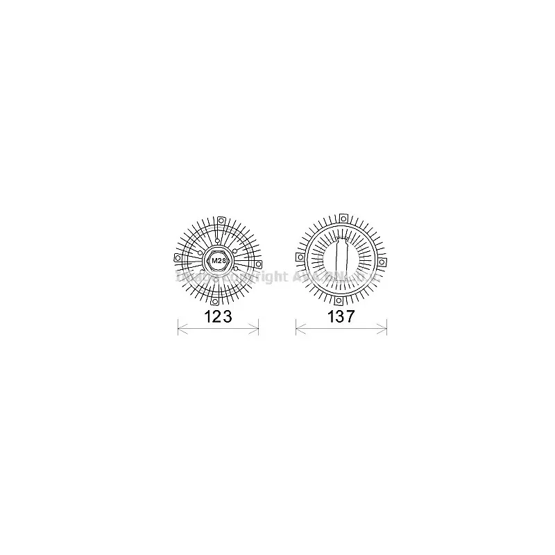 Embrayage, ventilateur de radiateur AVA QUALITY COOLING OLC557