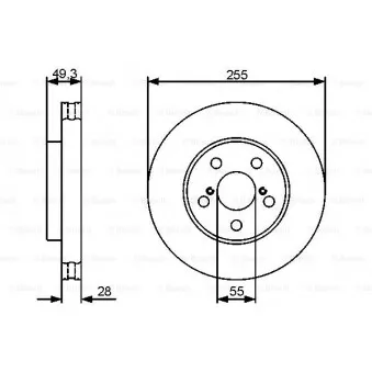 Jeu de 2 disques de frein avant BOSCH 0 986 479 490