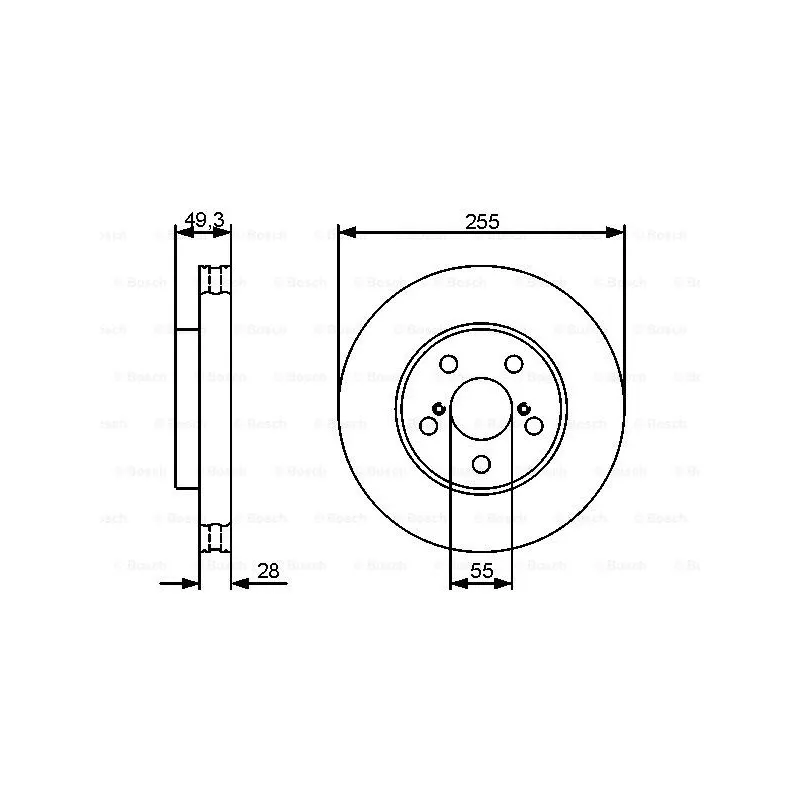 Jeu de 2 disques de frein avant BOSCH 0 986 479 490