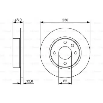 Jeu de 2 disques de frein avant BOSCH 0 986 479 491