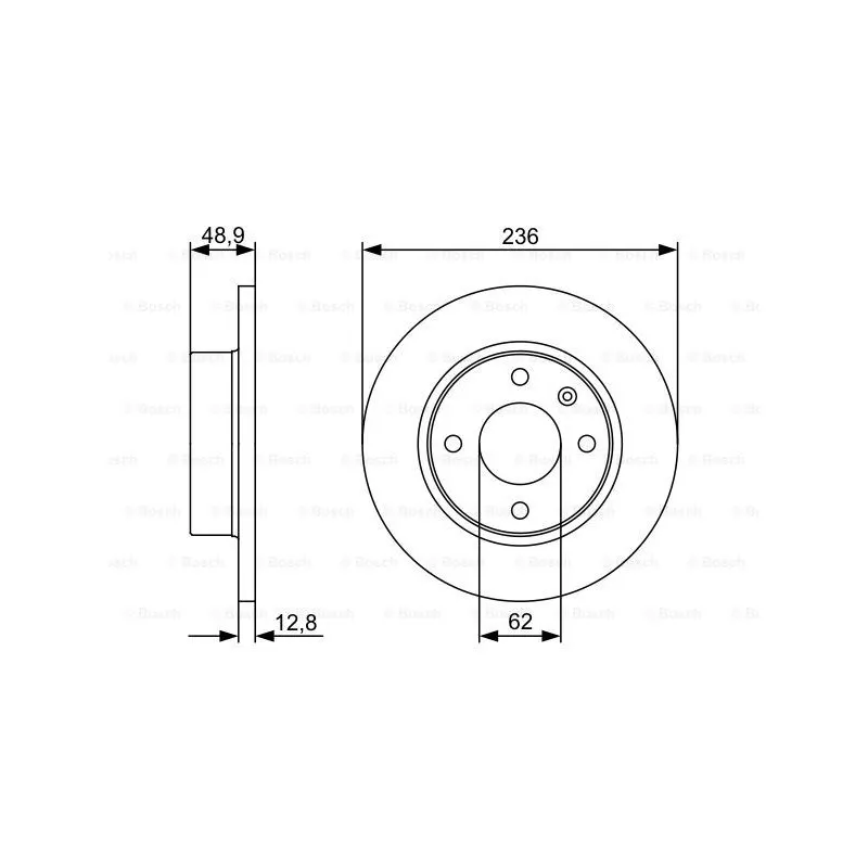 Jeu de 2 disques de frein avant BOSCH 0 986 479 491