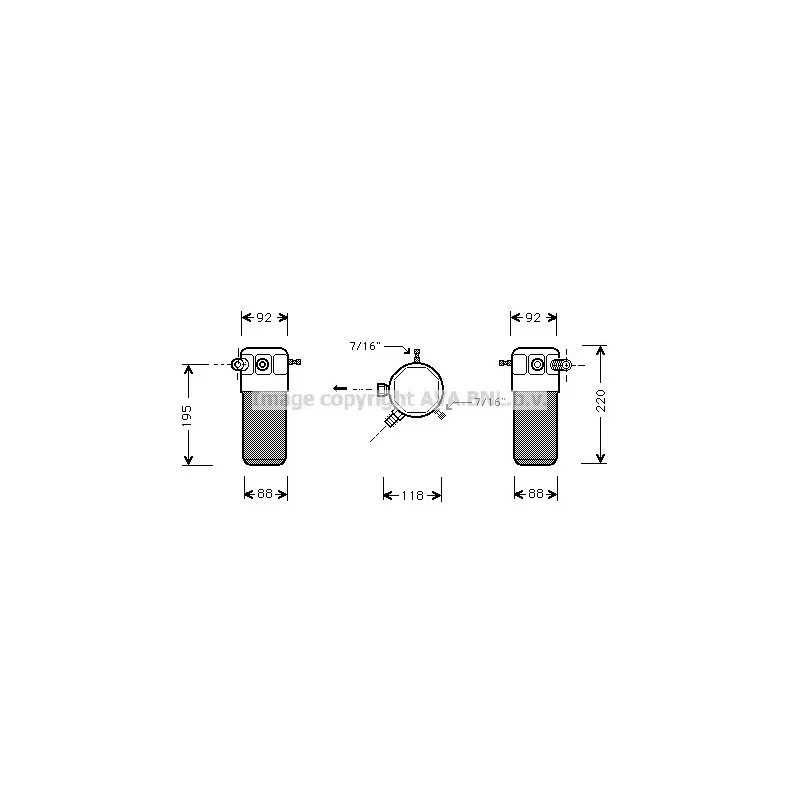 Filtre déshydratant, climatisation AVA QUALITY COOLING OLD118