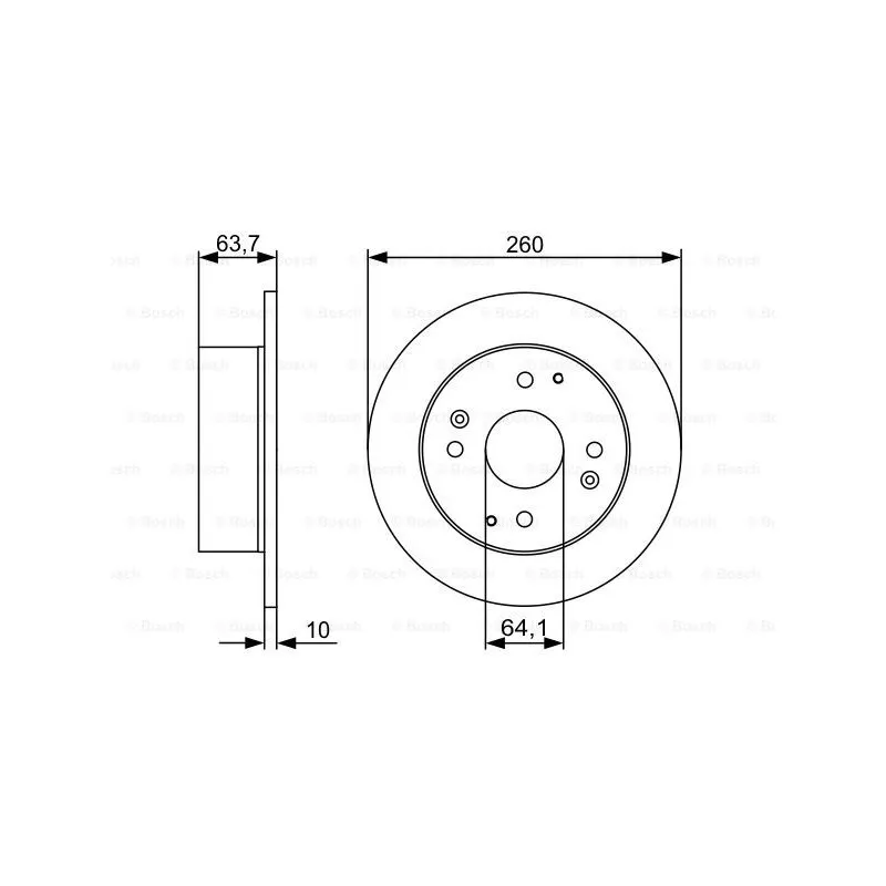Jeu de 2 disques de frein arrière BOSCH 0 986 479 504