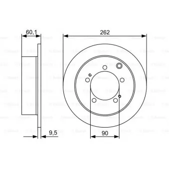 Jeu de 2 disques de frein arrière BOSCH 0 986 479 512