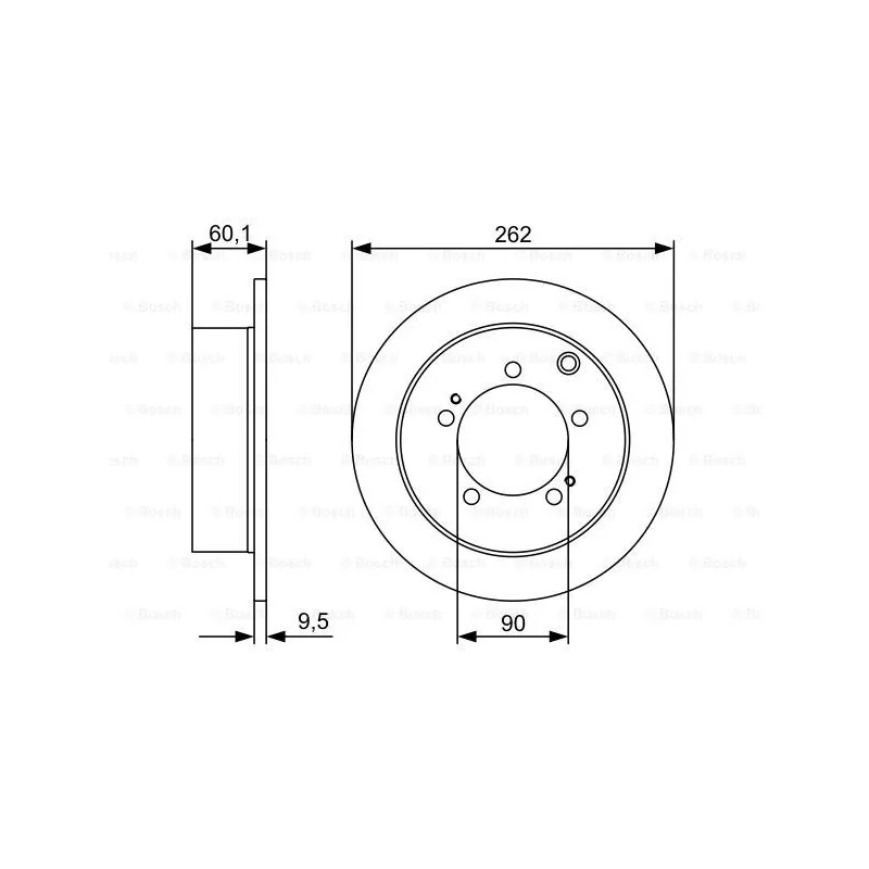 Jeu de 2 disques de frein arrière BOSCH 0 986 479 512