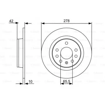 Jeu de 2 disques de frein arrière BOSCH 0 986 479 515