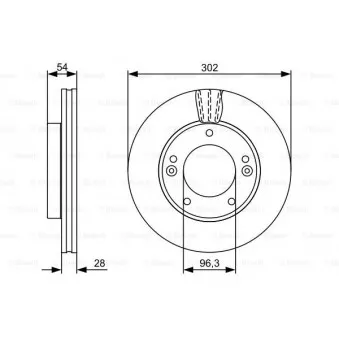 Jeu de 2 disques de frein avant BOSCH 0 986 479 540