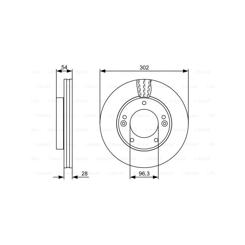 Jeu de 2 disques de frein avant BOSCH 0 986 479 540