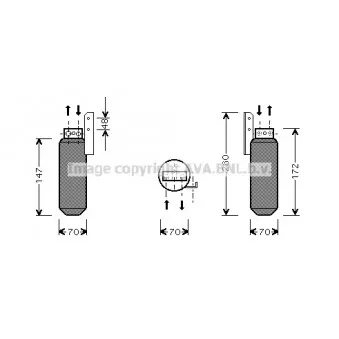 Filtre déshydratant, climatisation AVA QUALITY COOLING OLD164