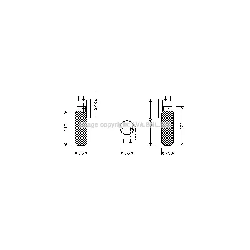 Filtre déshydratant, climatisation AVA QUALITY COOLING OLD164