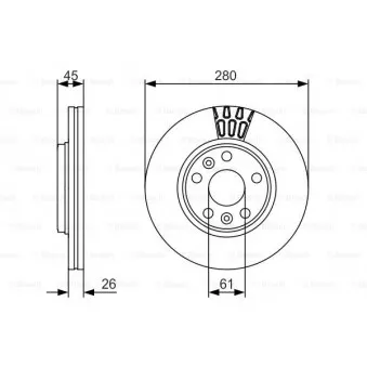 Jeu de 2 disques de frein avant BOSCH 0 986 479 576