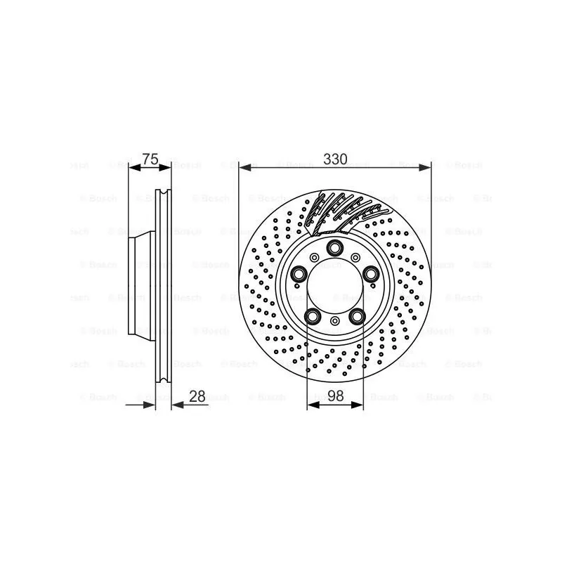 Disque de frein arrière gauche BOSCH 0 986 479 581