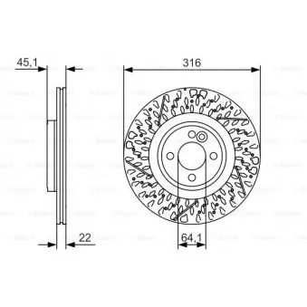 Jeu de 2 disques de frein avant BOSCH 0 986 479 583