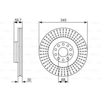 Jeu de 2 disques de frein avant BOSCH 0 986 479 589