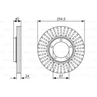 Jeu de 2 disques de frein avant BOSCH 0 986 479 596