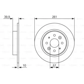 Jeu de 2 disques de frein arrière BOSCH 0 986 479 597