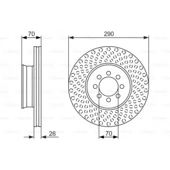 Jeu de 2 disques de frein avant BOSCH 0 986 479 602
