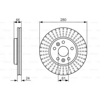 Jeu de 2 disques de frein avant BOSCH 0 986 479 611