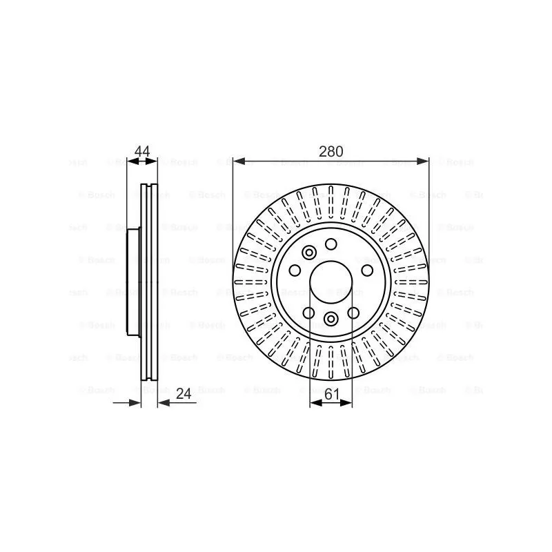 Jeu de 2 disques de frein avant BOSCH 0 986 479 611