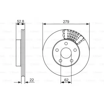 Jeu de 2 disques de frein avant BOSCH 0 986 479 618