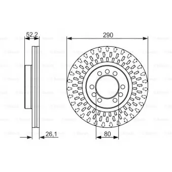 Jeu de 2 disques de frein avant BOSCH 0 986 479 626