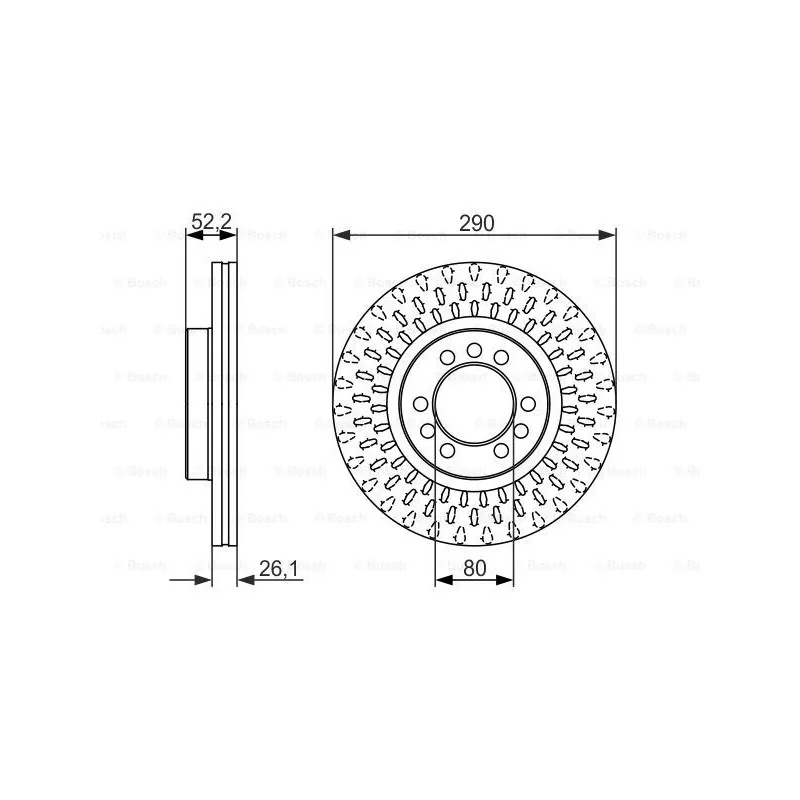 Jeu de 2 disques de frein avant BOSCH 0 986 479 626