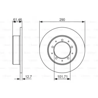 Jeu de 2 disques de frein avant BOSCH 0 986 479 631