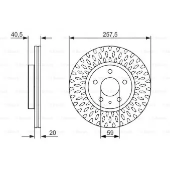 Jeu de 2 disques de frein avant BOSCH 0 986 479 647