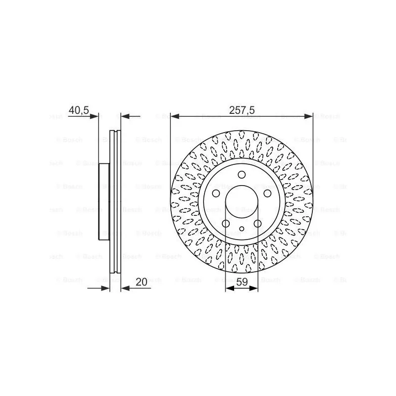 Jeu de 2 disques de frein avant BOSCH 0 986 479 647