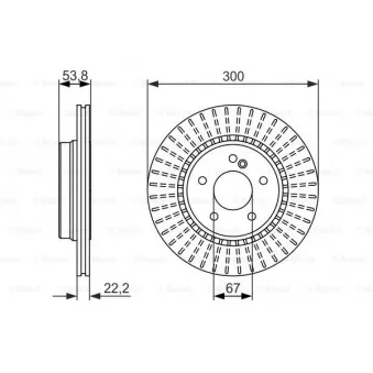 Jeu de 2 disques de frein arrière BOSCH 0 986 479 653